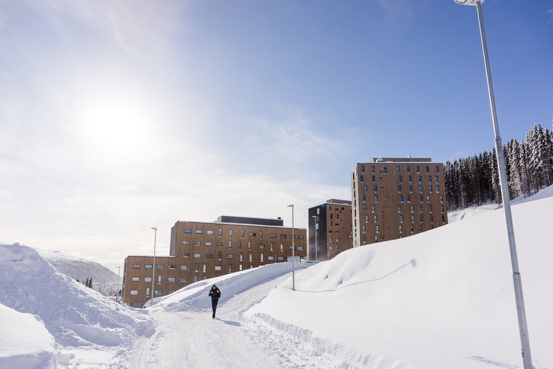 Dramsvegen Panorama bolig Tromso hybel kollektiv ute vinter
