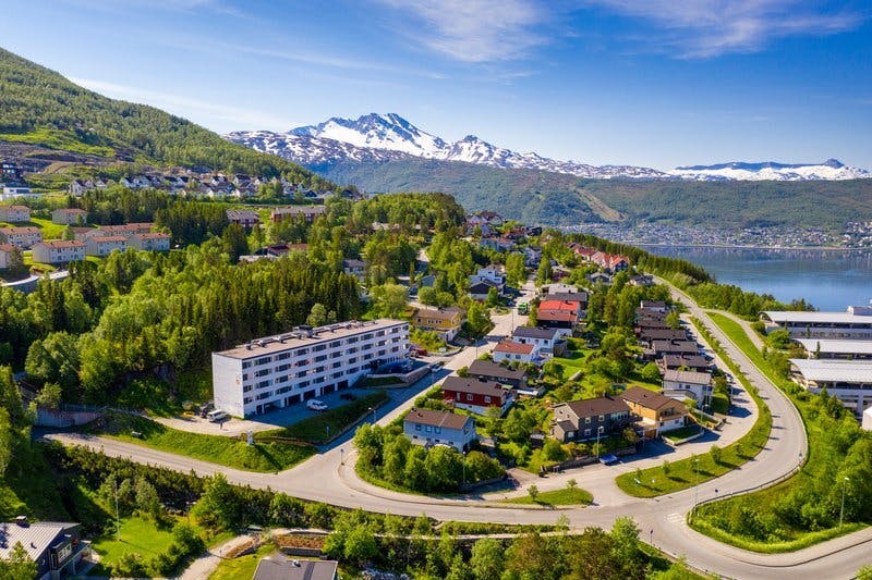 Fjellveien bolig Narvik hybel leilighet drone utec3