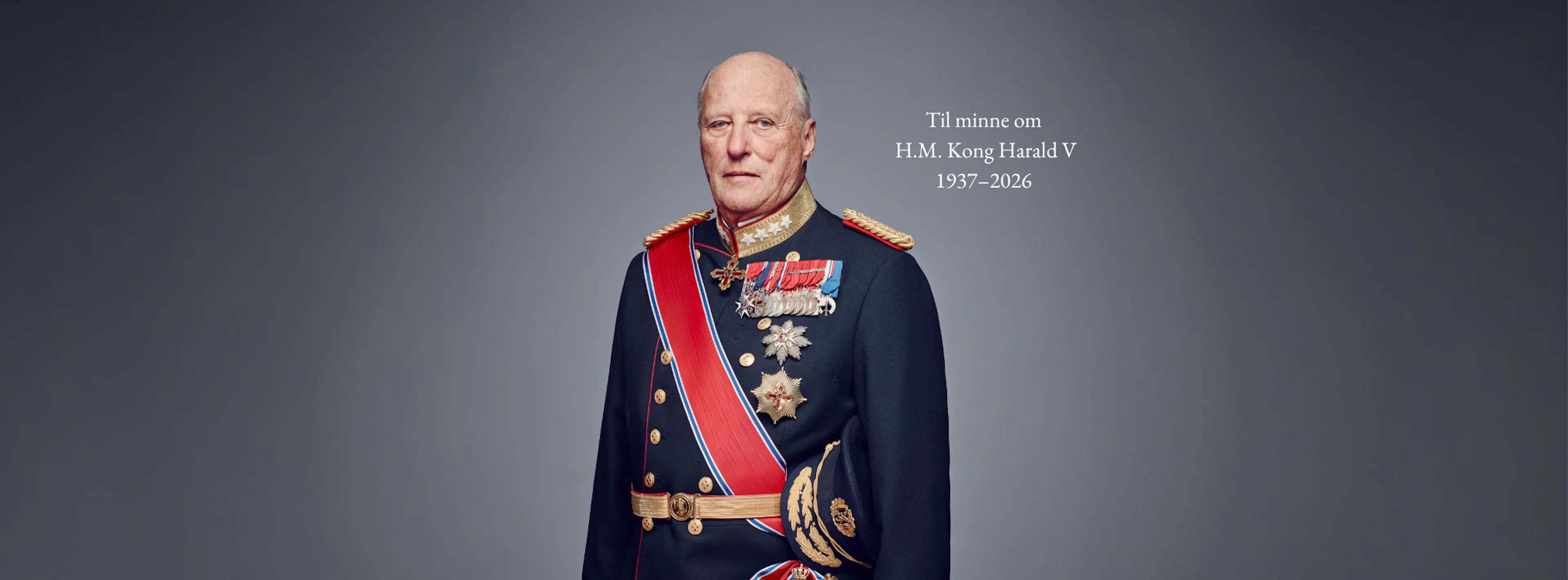 H M Kong Harald V Nettside storre