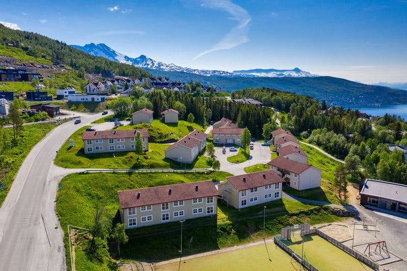 Skistua bolig Narvik leilighet hybel ute drone 3