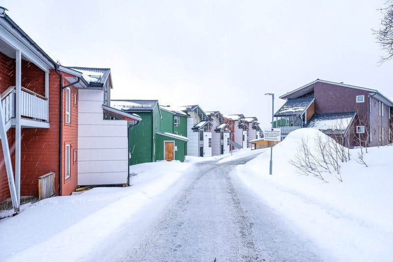 Stakkevollan bolig Tromso leilighet hybel kollektiv ute vinter 2