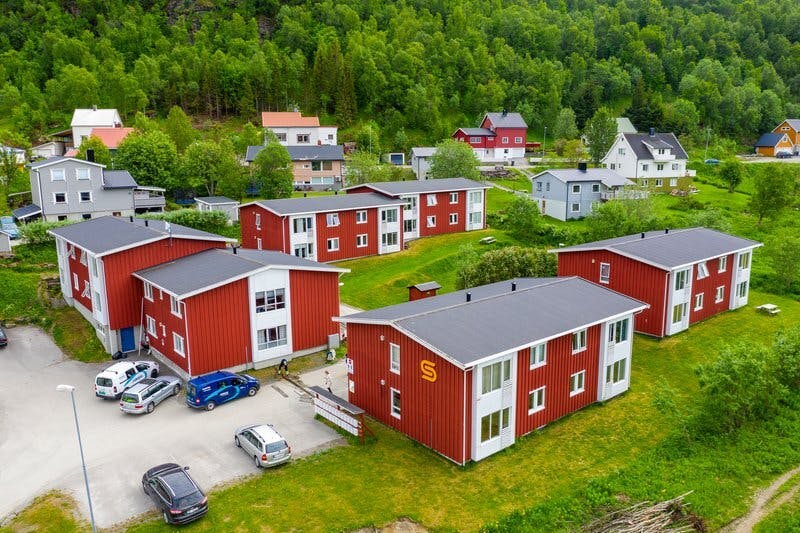 Storvollen bolig Harstad leilighet hybel kollektiv ute drone